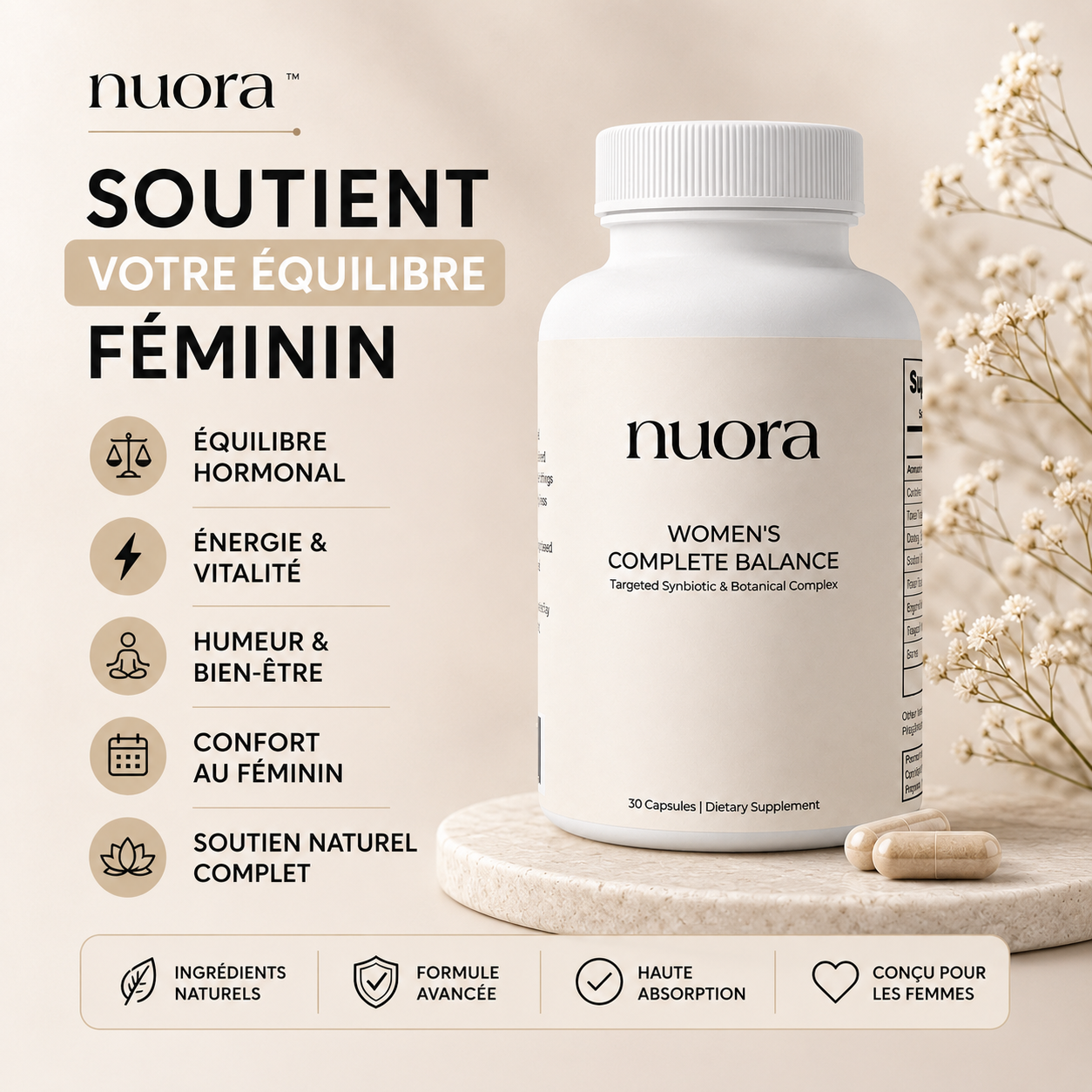 NUORA™ | Équilibre Hormonal, Énergie & Bien-Être Féminin.