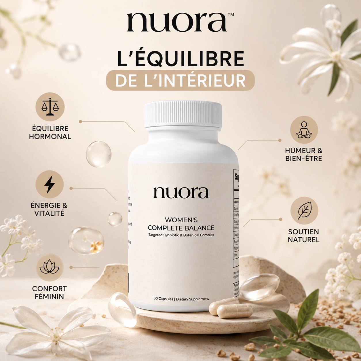 NUORA™ | Équilibre Hormonal, Énergie & Bien-Être Féminin.