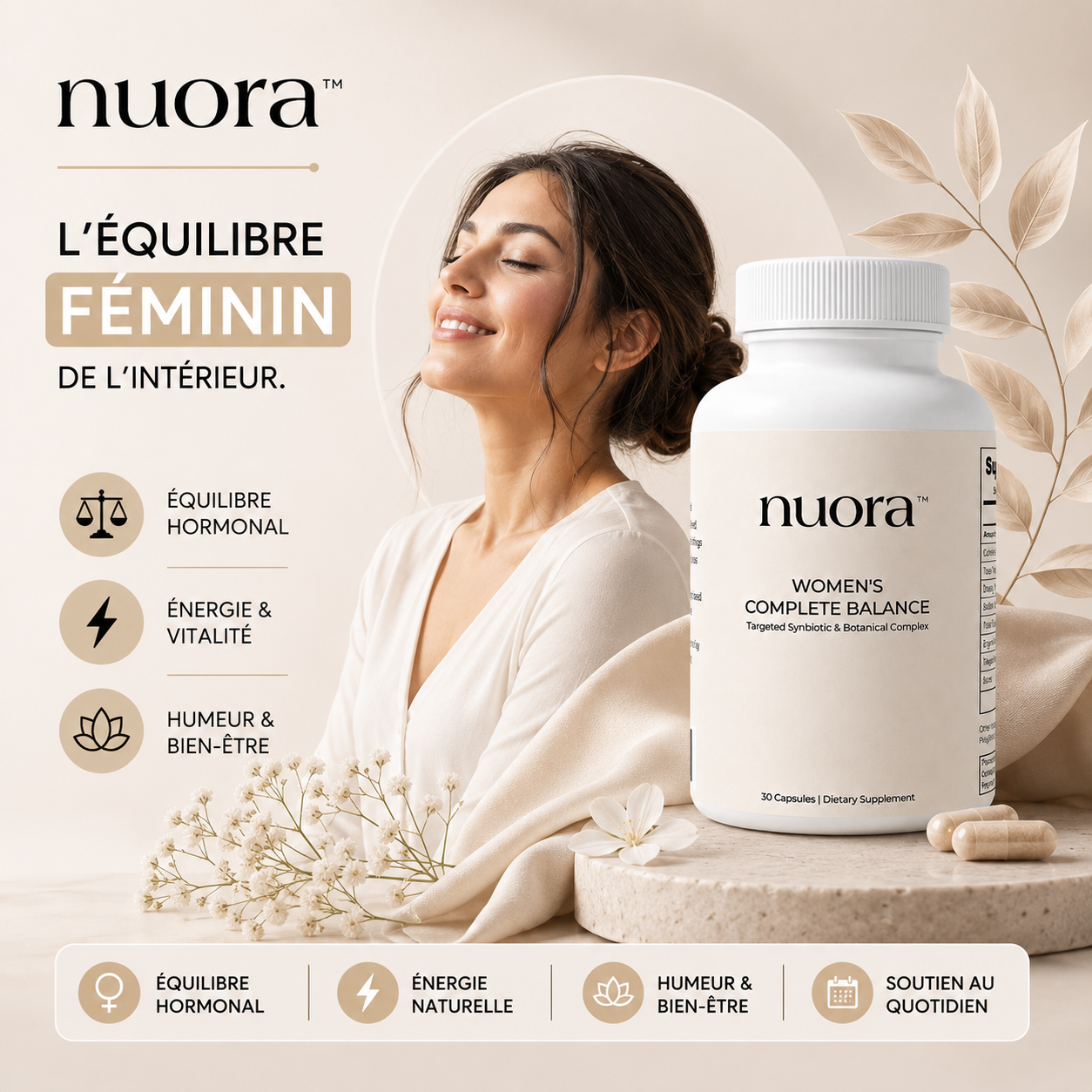 NUORA™ | Équilibre Hormonal, Énergie & Bien-Être Féminin.